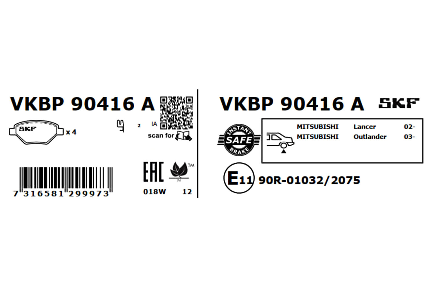 SKF VKBP 90416 A set...